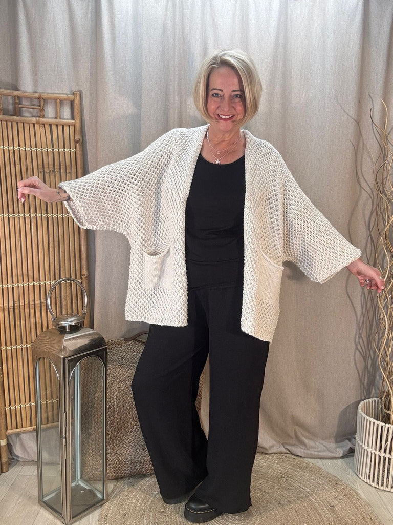 Fisherman Chunky Knit Pocket Cardigan Be You Lifestyle Boutique