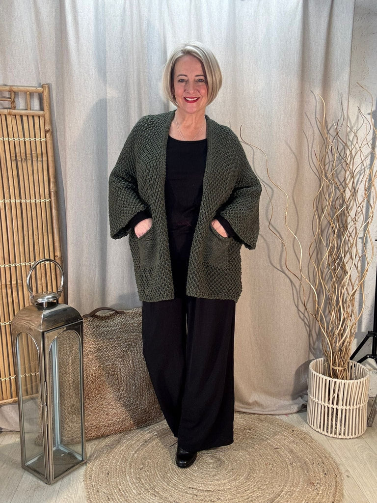 Fisherman Chunky Knit Pocket Cardigan Be You Lifestyle Boutique