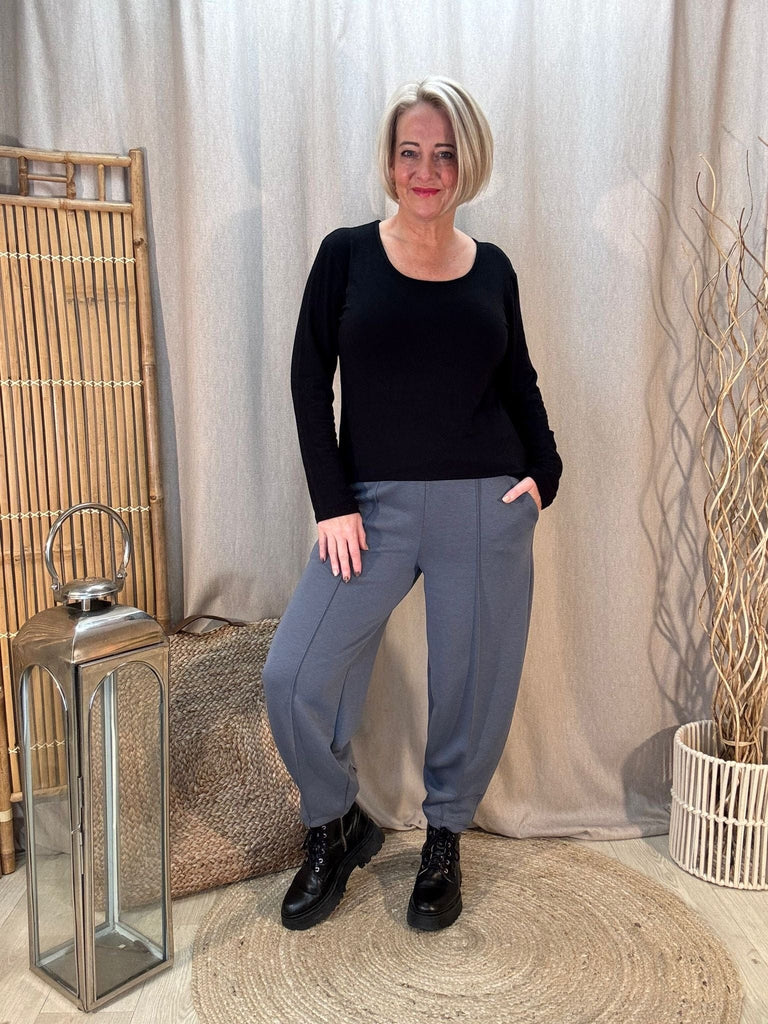 Fleece Lined Thermal Long Sleeve Layering Tee Be You Lifestyle Boutique One Size / Black