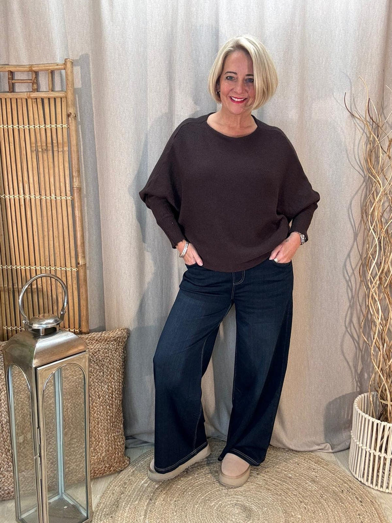 Flex Fit Wide Leg Elasticated Waistband Jeans Trousers Be You Lifestyle Boutique