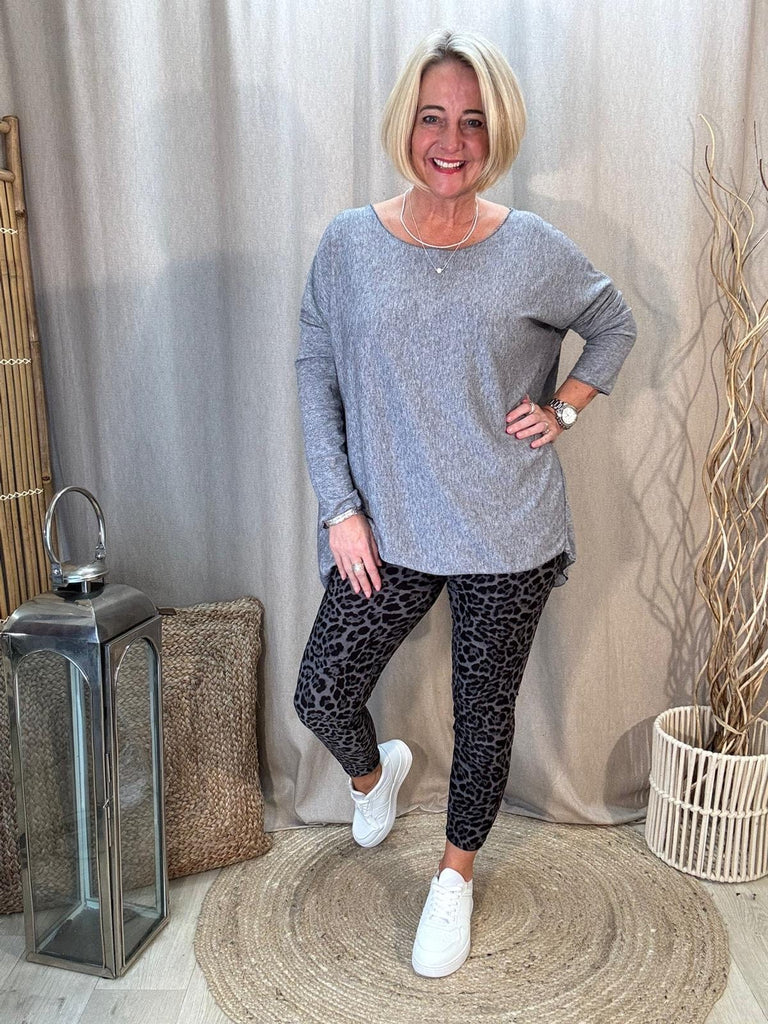 Grey Leopard Super Smooth Leggings Be You Lifestyle Boutique