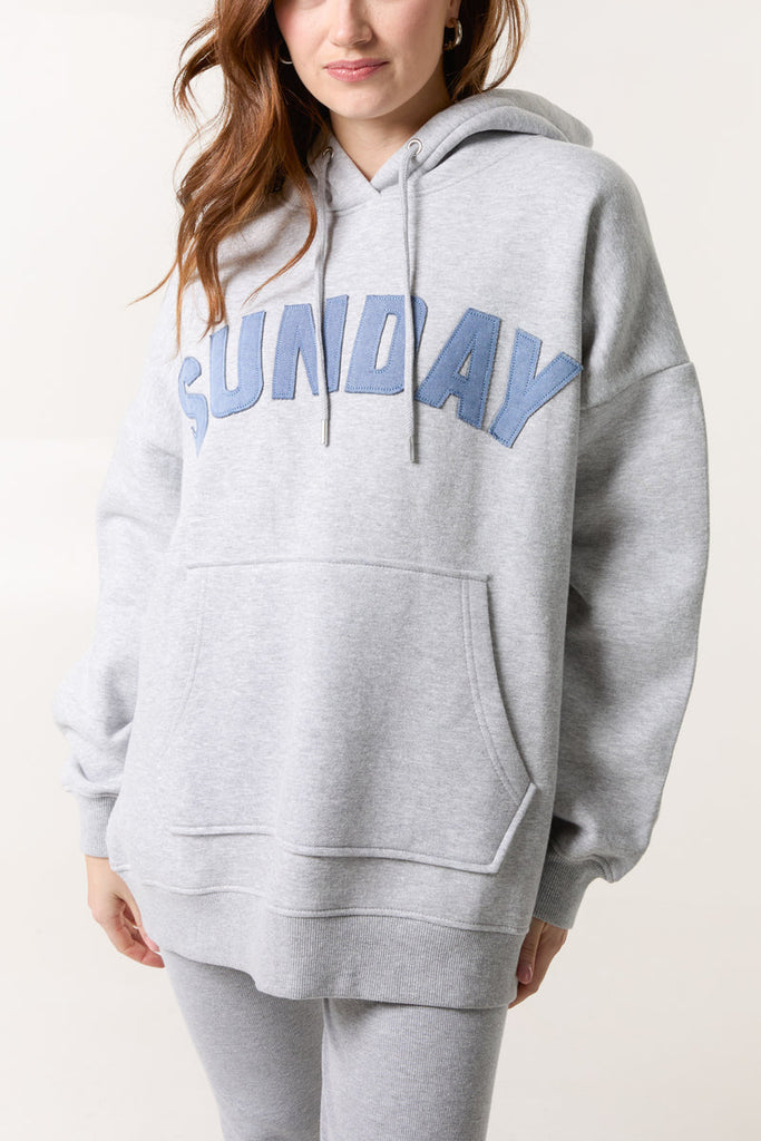 gray sunday hoodie front