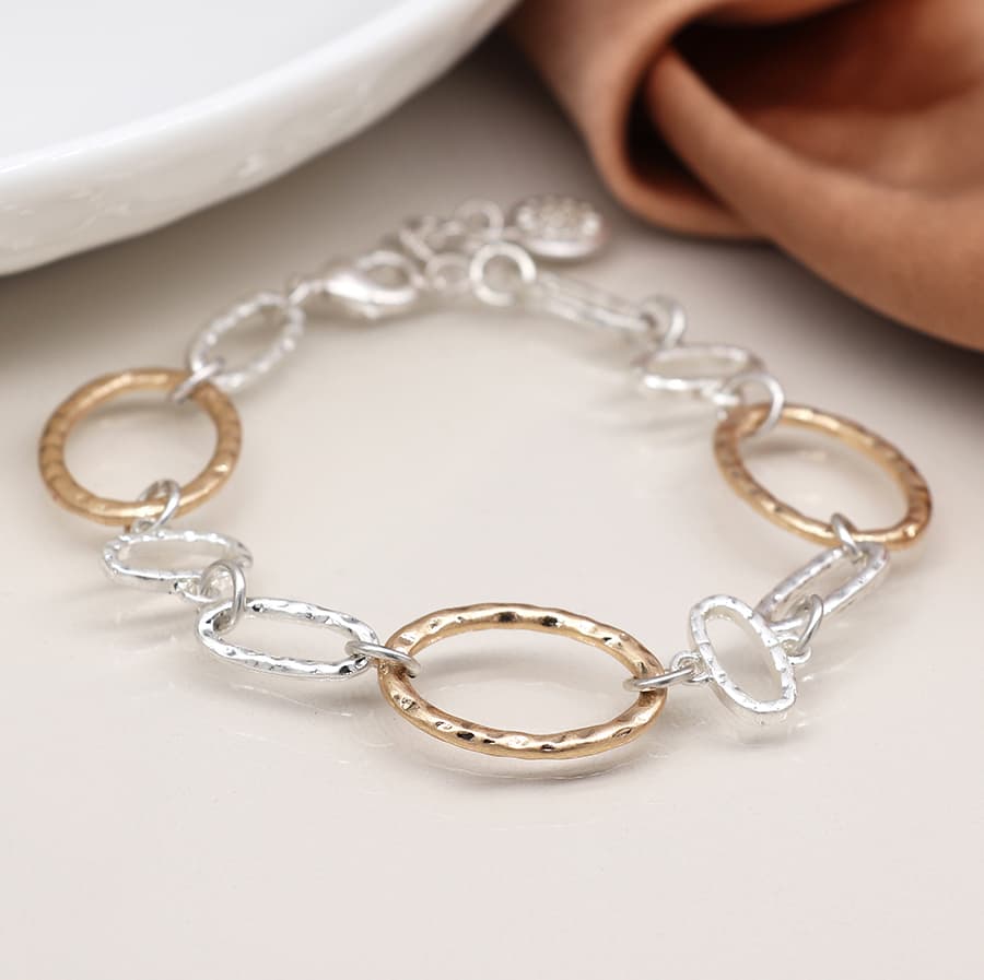 Hammered Links Loop Bracelet by POM Gift 04185 POM
