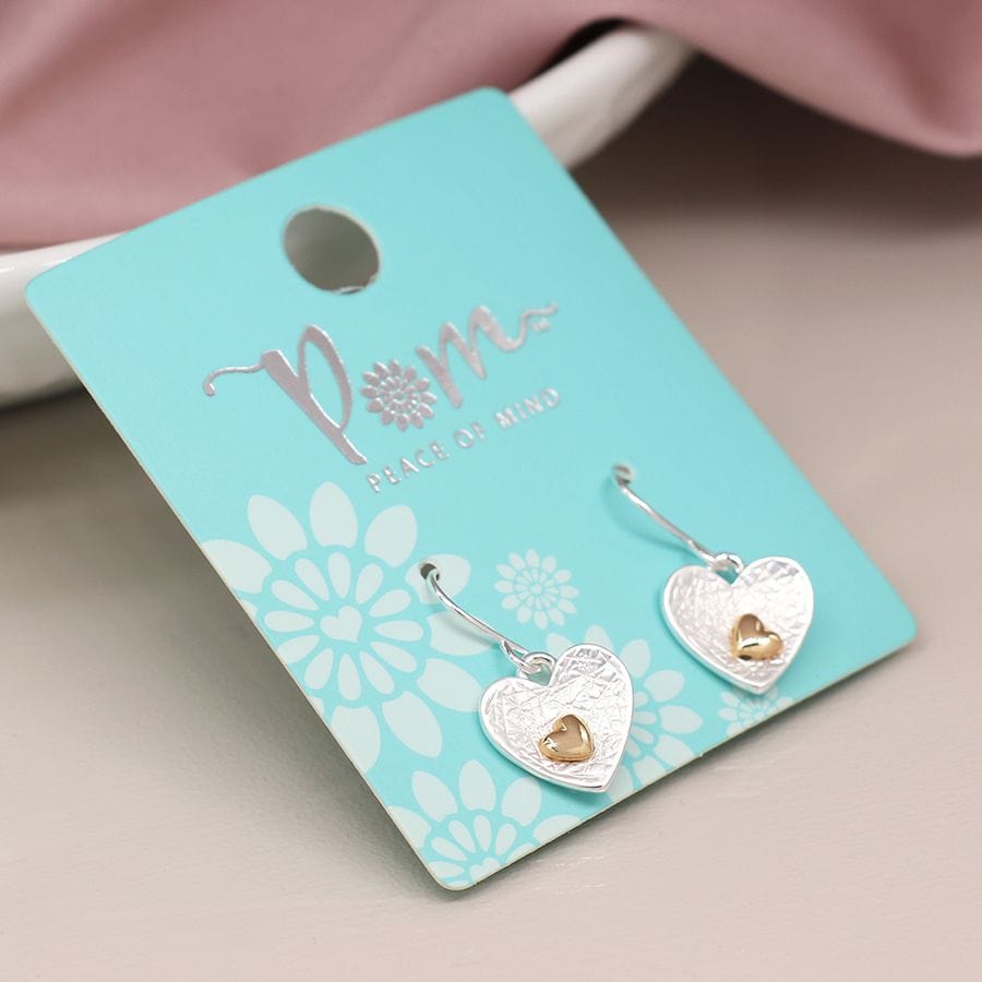 Heart In A Heart Earrings POM Gift 02701 Be You Lifestyle Boutique