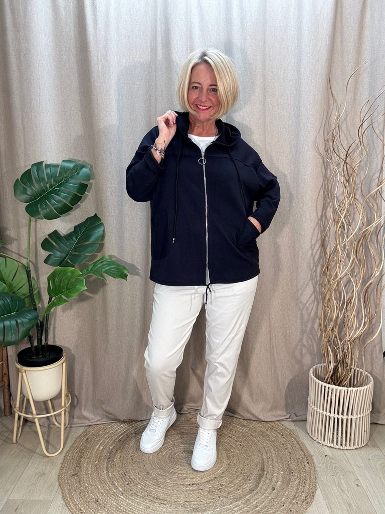 Hooded Drawstring Zipped Lightweight Jacket Be You Lifestyle Boutique