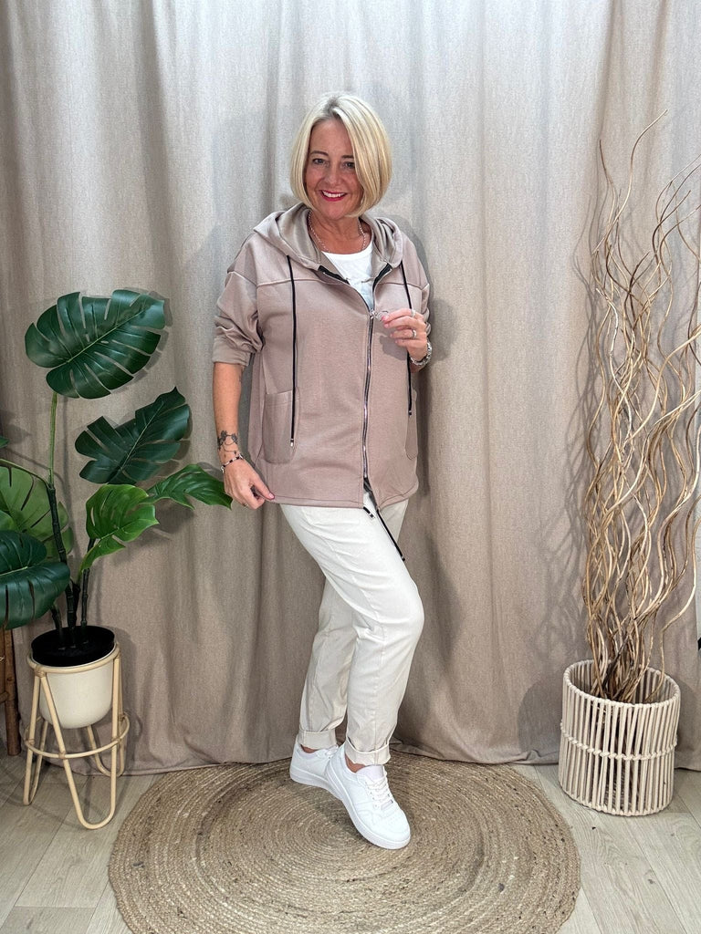 Hooded Drawstring Zipped Lightweight Jacket Be You Lifestyle Boutique