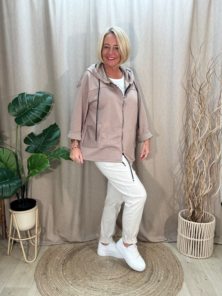 Hooded Drawstring Zipped Lightweight Jacket Be You Lifestyle Boutique
