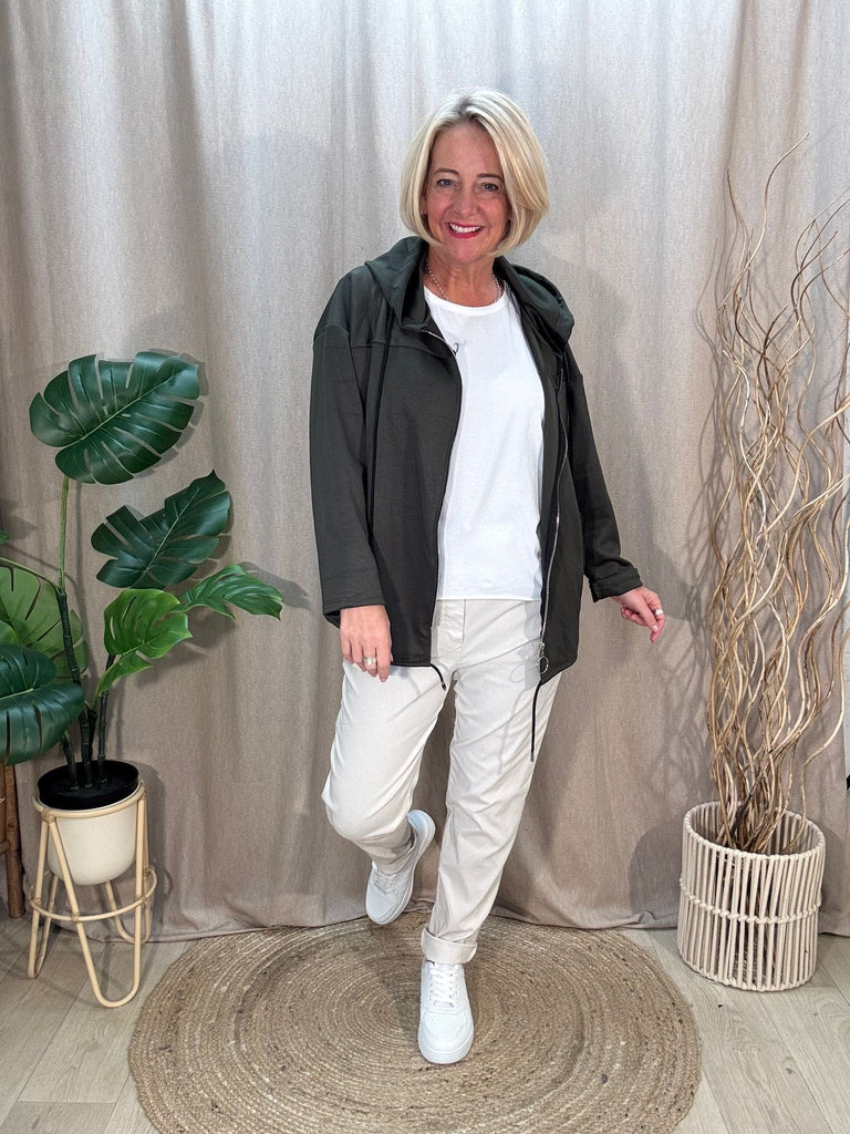 Hooded Drawstring Zipped Lightweight Jacket Be You Lifestyle Boutique