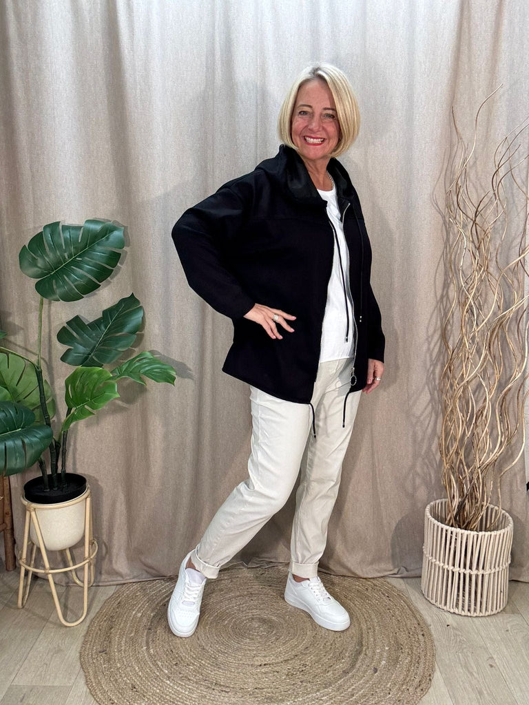 Hooded Drawstring Zipped Lightweight Jacket Be You Lifestyle Boutique