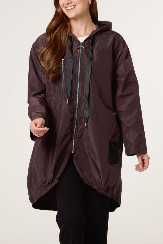 Hope Lightweight Hooded Rain Mac Shower Proof Be You Lifestyle Boutique One size / Chocolate Brown