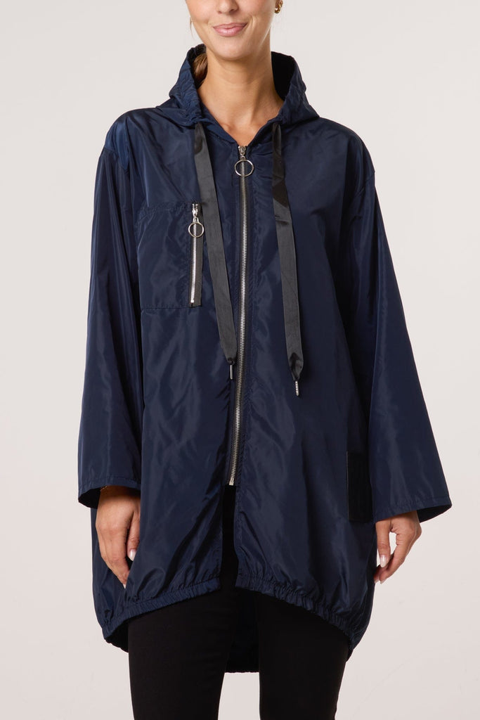 Hope Lightweight Hooded Rain Mac Shower Proof Be You Lifestyle Boutique One size / Navy