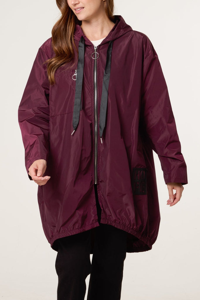 Hope Lightweight Hooded Rain Mac Shower Proof Be You Lifestyle Boutique One size / Burgundy