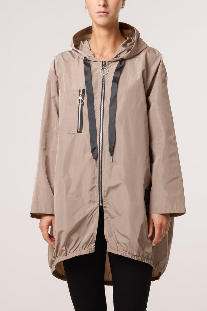 Hope Lightweight Hooded Rain Mac Shower Proof Be You Lifestyle Boutique One size / Latte