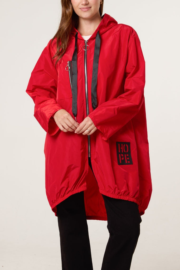 Hope Lightweight Hooded Rain Mac Shower Proof Be You Lifestyle Boutique One size / Red