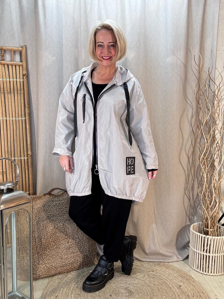 Hope Lightweight Hooded Rain Mac Shower Proof Be You Lifestyle Boutique One size / Stone