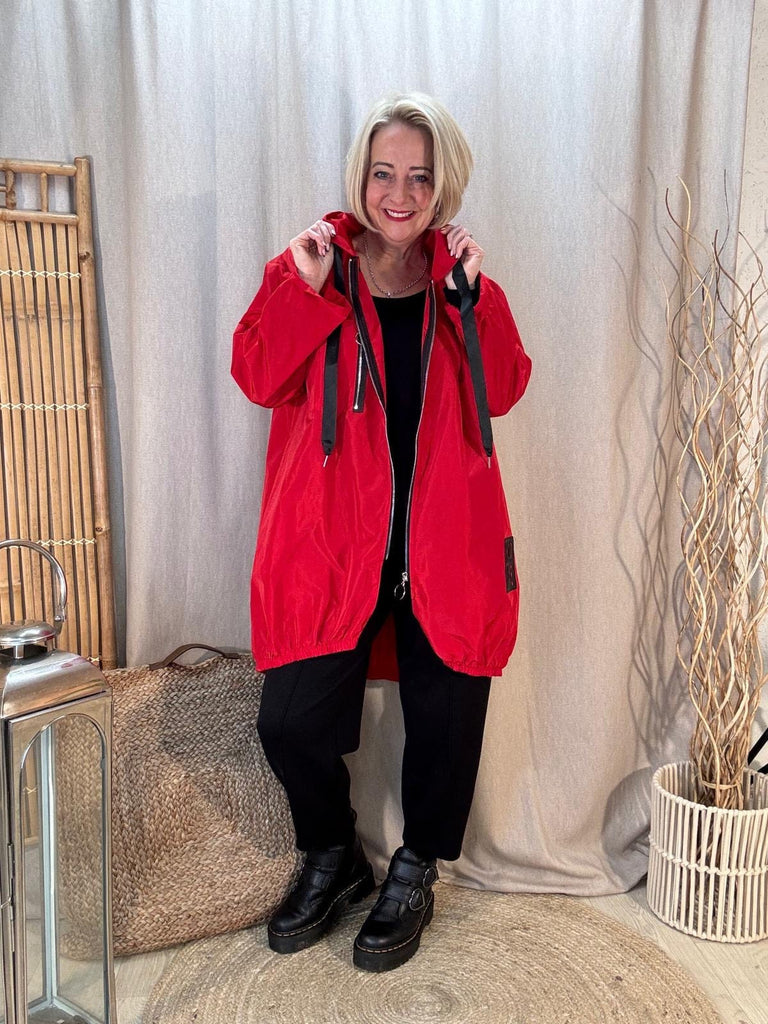 Hope Lightweight Hooded Rain Mac Shower Proof Be You Lifestyle Boutique One size / Red