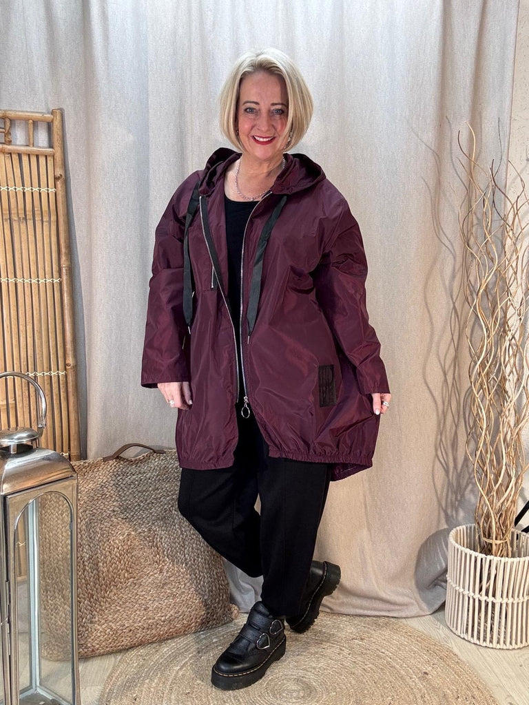 Hope Lightweight Hooded Rain Mac Shower Proof Be You Lifestyle Boutique One size / Burgundy