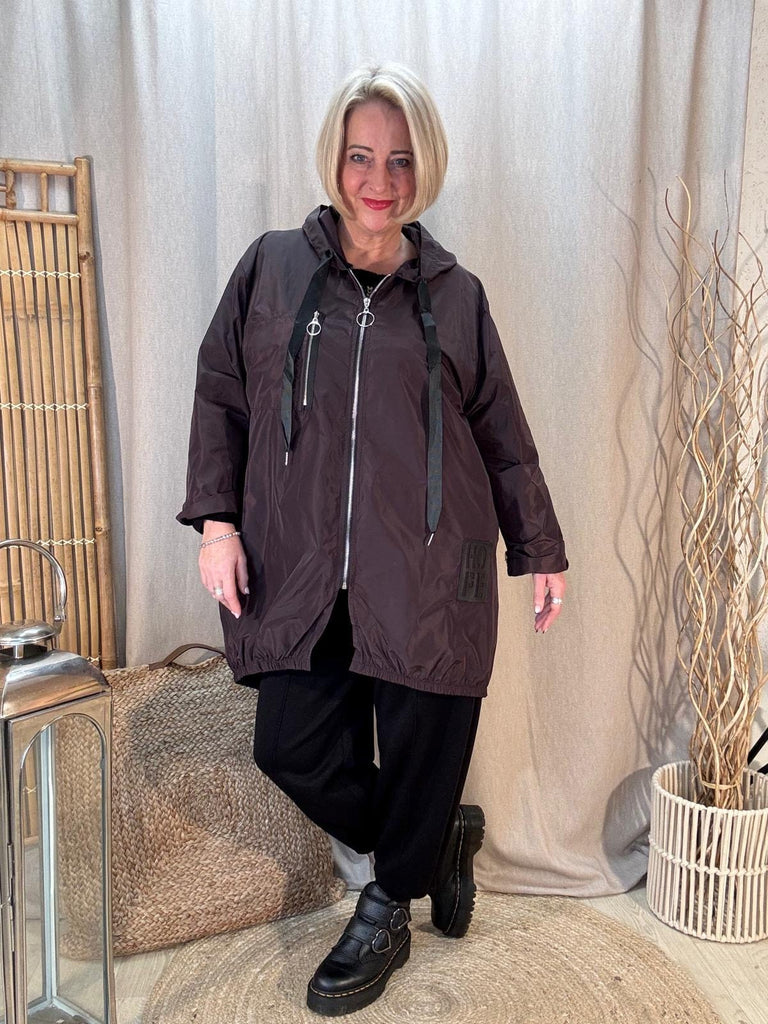 Hope Lightweight Hooded Rain Mac Shower Proof Be You Lifestyle Boutique One size / Chocolate Brown