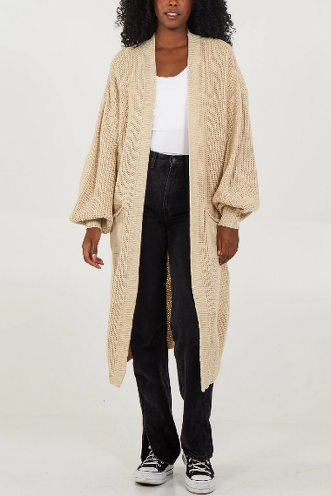 Balloon Sleeved Cardigan