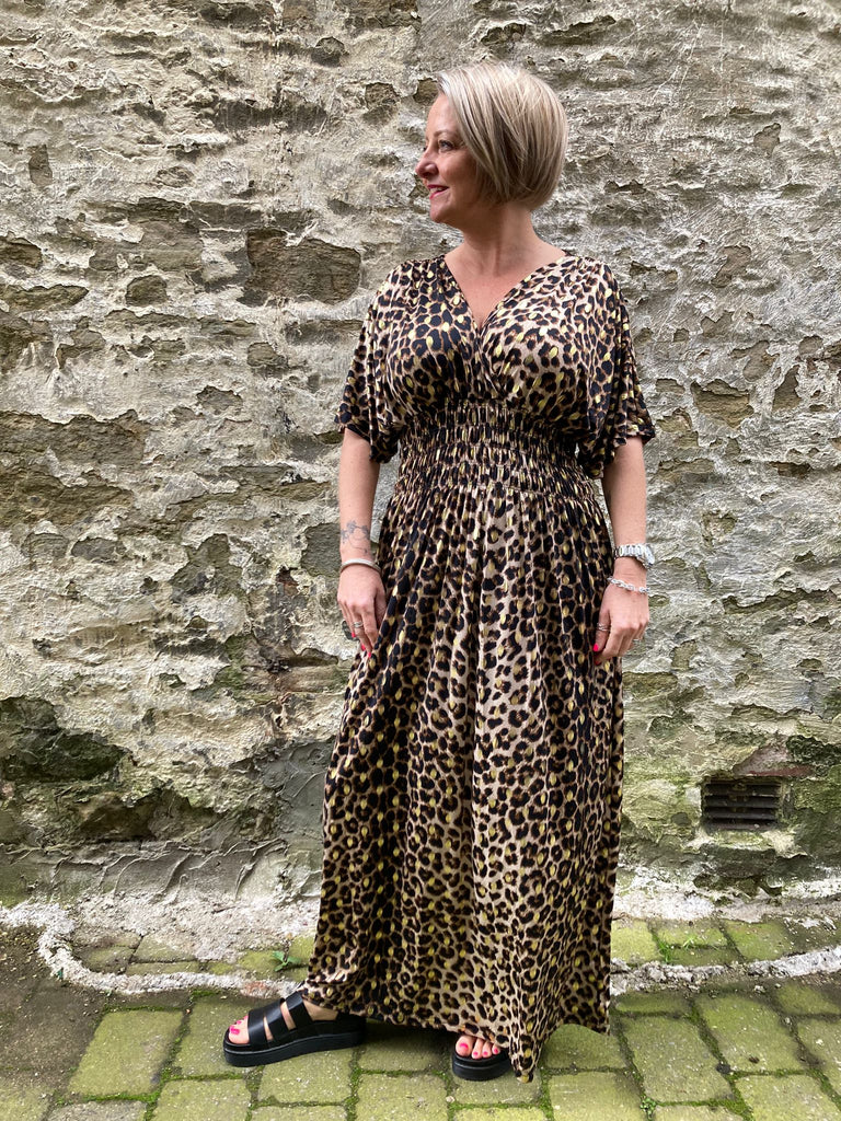 Slinky Leopard Maxi Dress