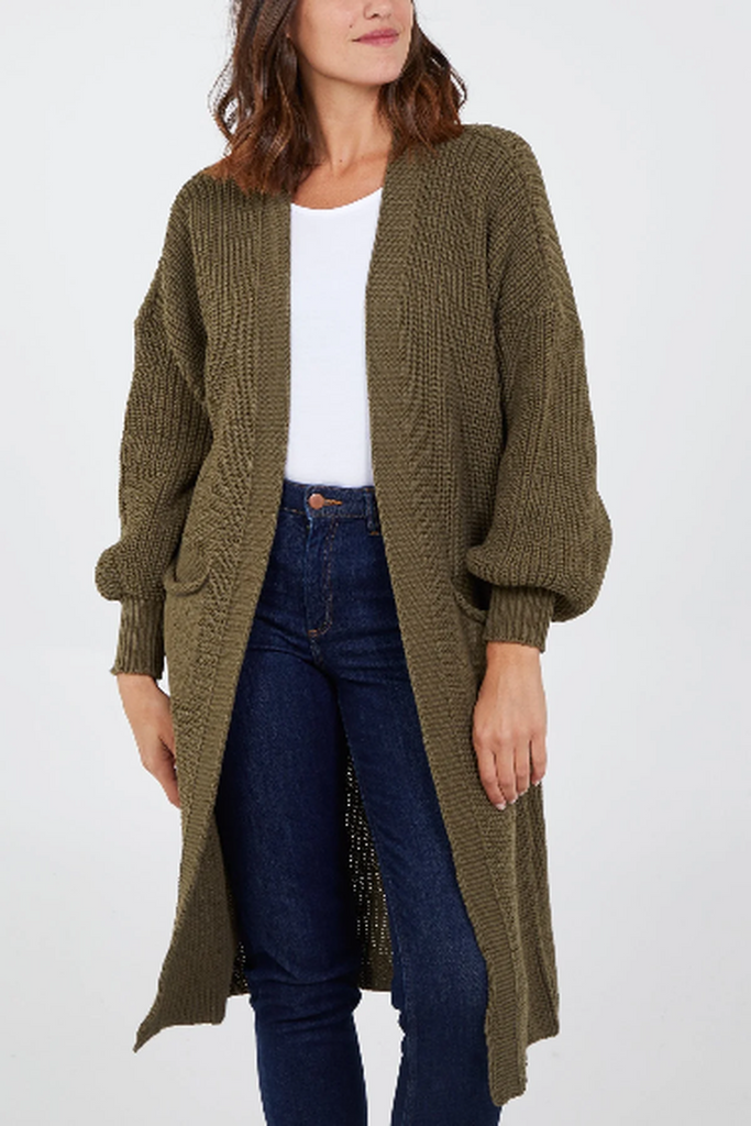 Balloon Sleeved Cardigan