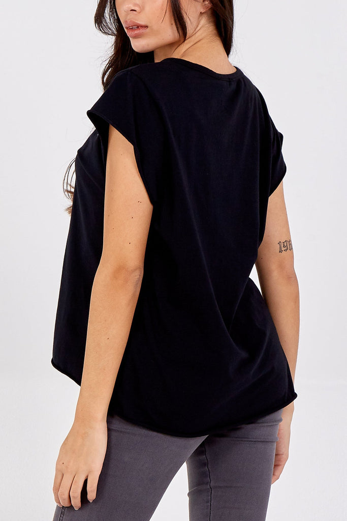 Basic Raw Hem Tee