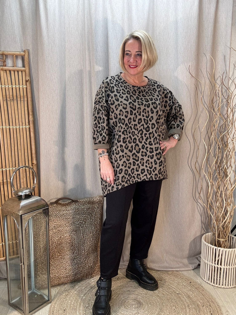 Leopard Dipped High Low Top Be You Lifestyle Boutique