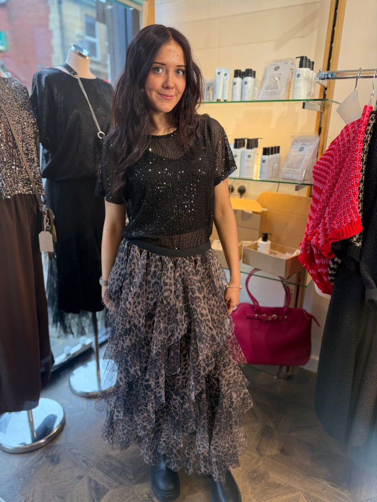 Leopard Net Tulle Mesh Skirt Be You Lifestyle Boutique One Size