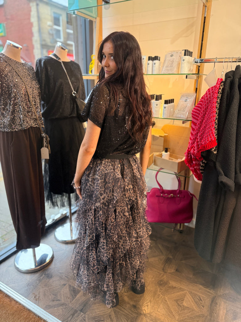 Leopard Net Tulle Mesh Skirt Be You Lifestyle Boutique One Size