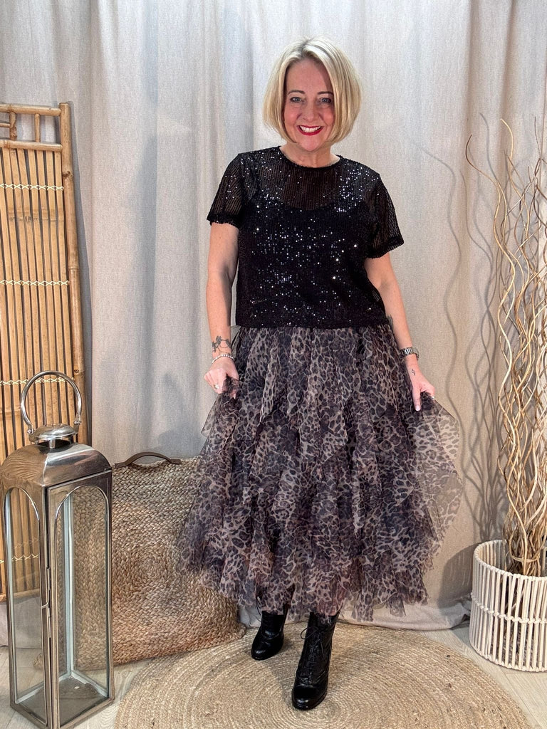Leopard Net Tulle Mesh Skirt Be You Lifestyle Boutique One Size