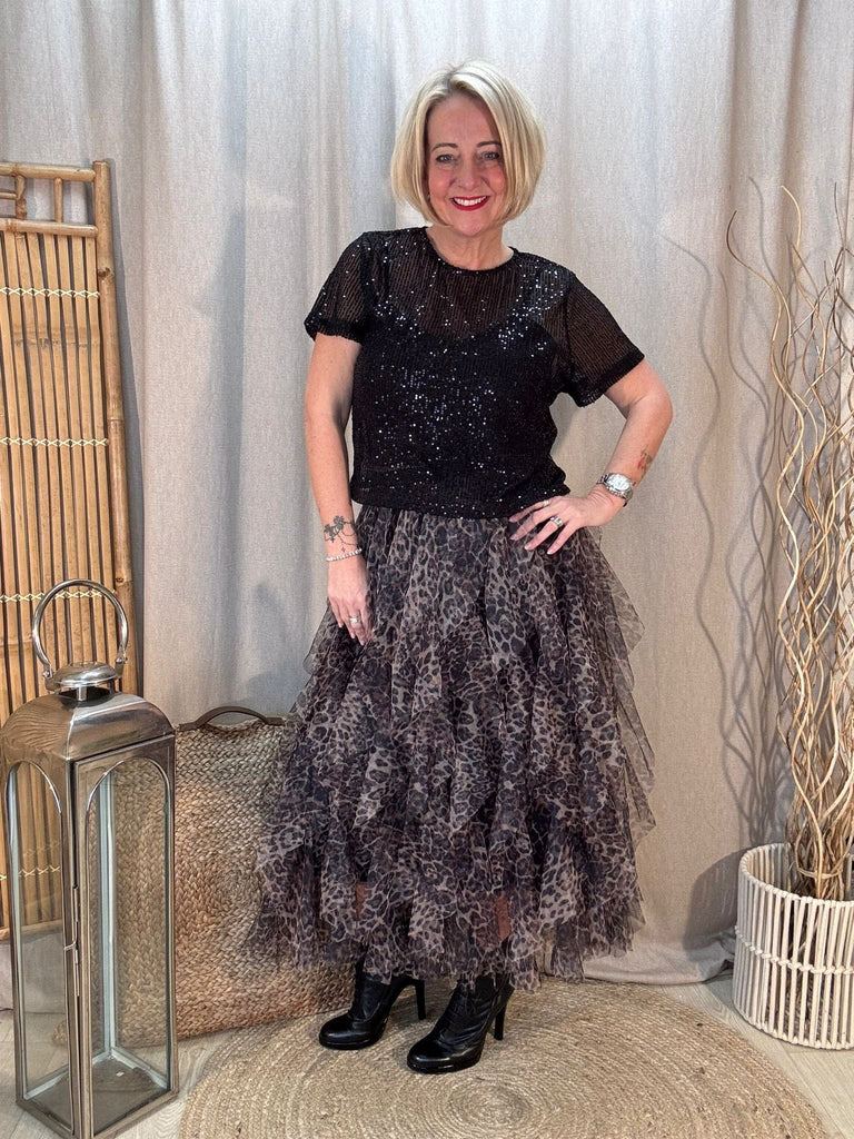 Leopard Net Tulle Mesh Skirt Be You Lifestyle Boutique One Size
