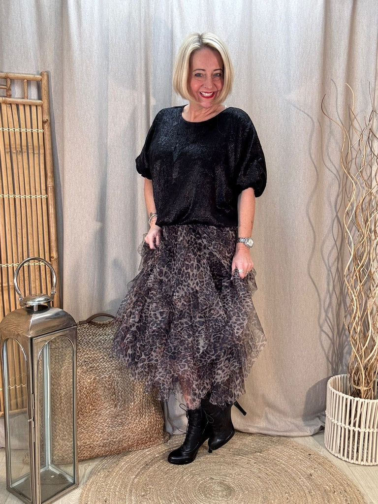 Leopard Net Tulle Mesh Skirt Be You Lifestyle Boutique One Size