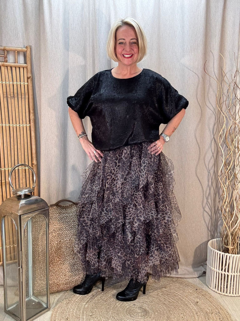 Leopard Net Tulle Mesh Skirt Be You Lifestyle Boutique One Size
