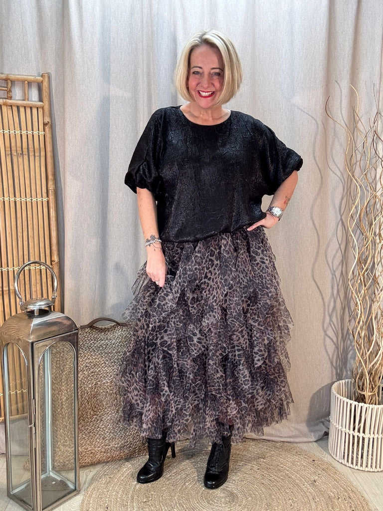 Leopard Net Tulle Mesh Skirt Be You Lifestyle Boutique One Size