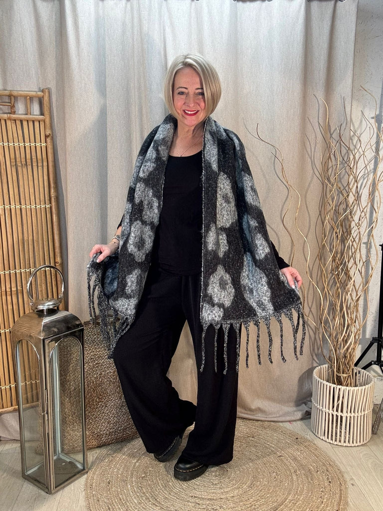 Leopard Splat Winter Scarf Gift Be You Lifestyle Boutique