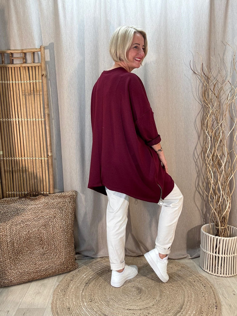 Leopard Star Zippy Oversized Sweatshirt Jumper Be You Lifestyle Boutique