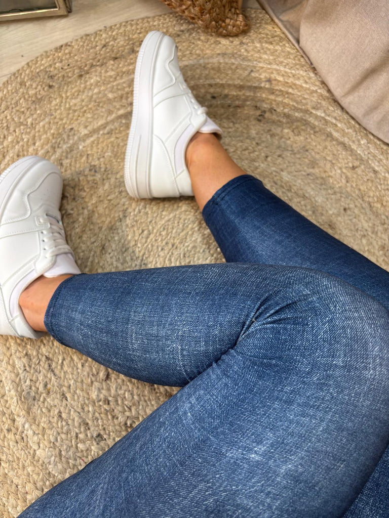 Light Denim Super Smooth Leggings - Premium Stretch Be You Lifestyle Boutique 1 / Light Denim Blue