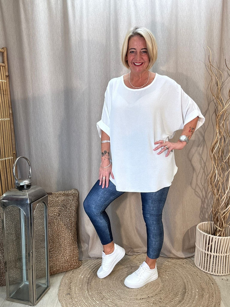 Light Denim Super Smooth Leggings - Premium Stretch Be You Lifestyle Boutique