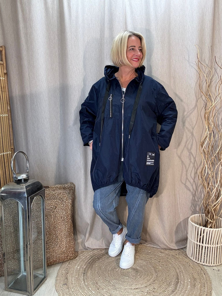 Lightweight Hooded Black Rain Mac Shower Proof Be You Lifestyle Boutique