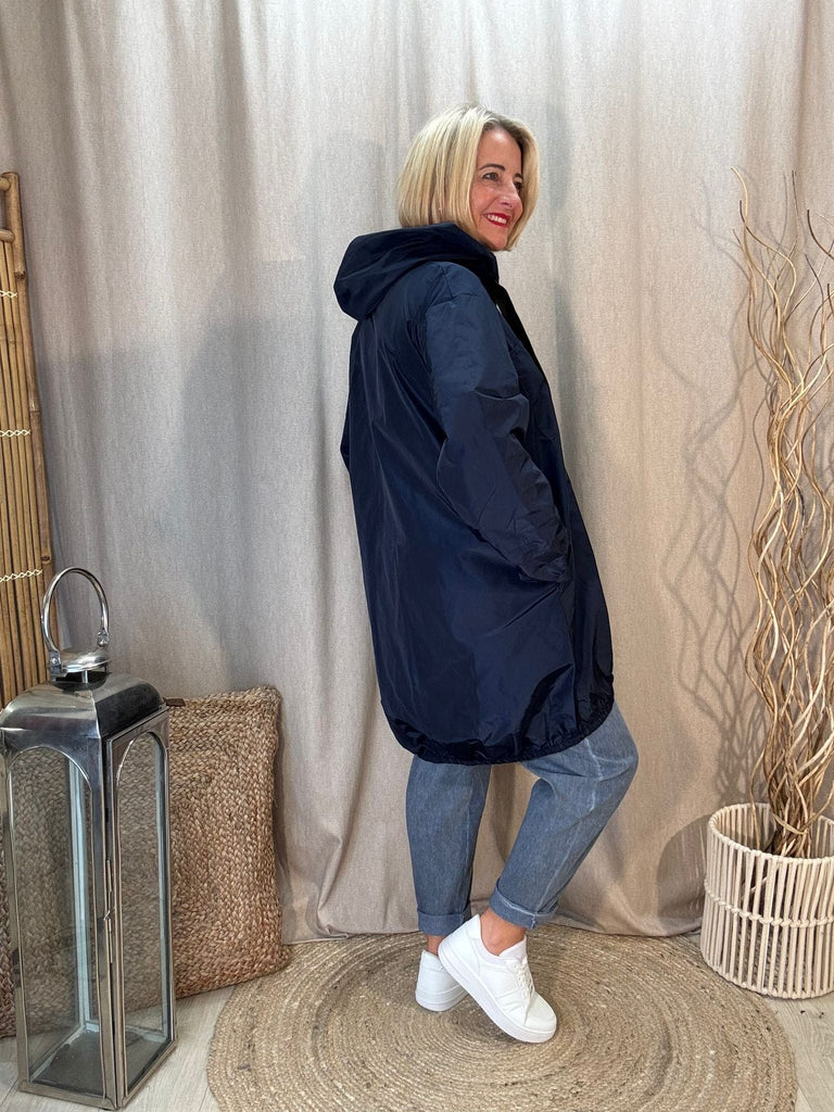 Lightweight Hooded Black Rain Mac Shower Proof Be You Lifestyle Boutique
