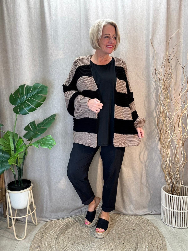 Liquorice Allsorts Edge To Edge Striped Cardigan Be You Lifestyle Boutique