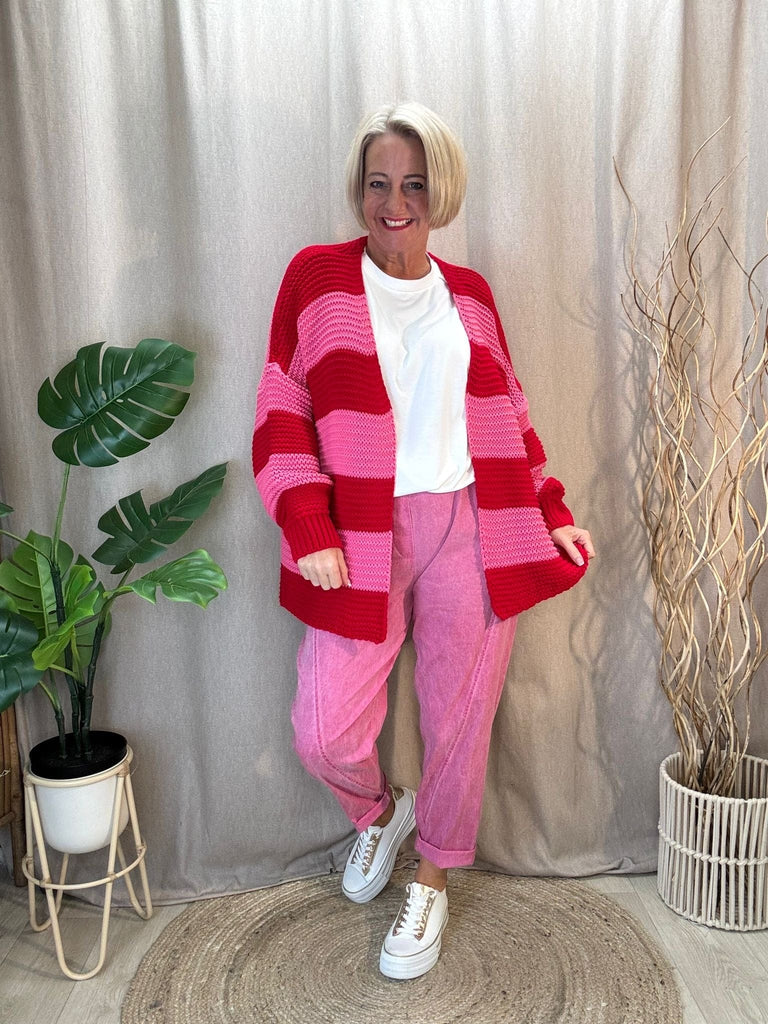 Liquorice Allsorts Edge To Edge Striped Cardigan Be You Lifestyle Boutique