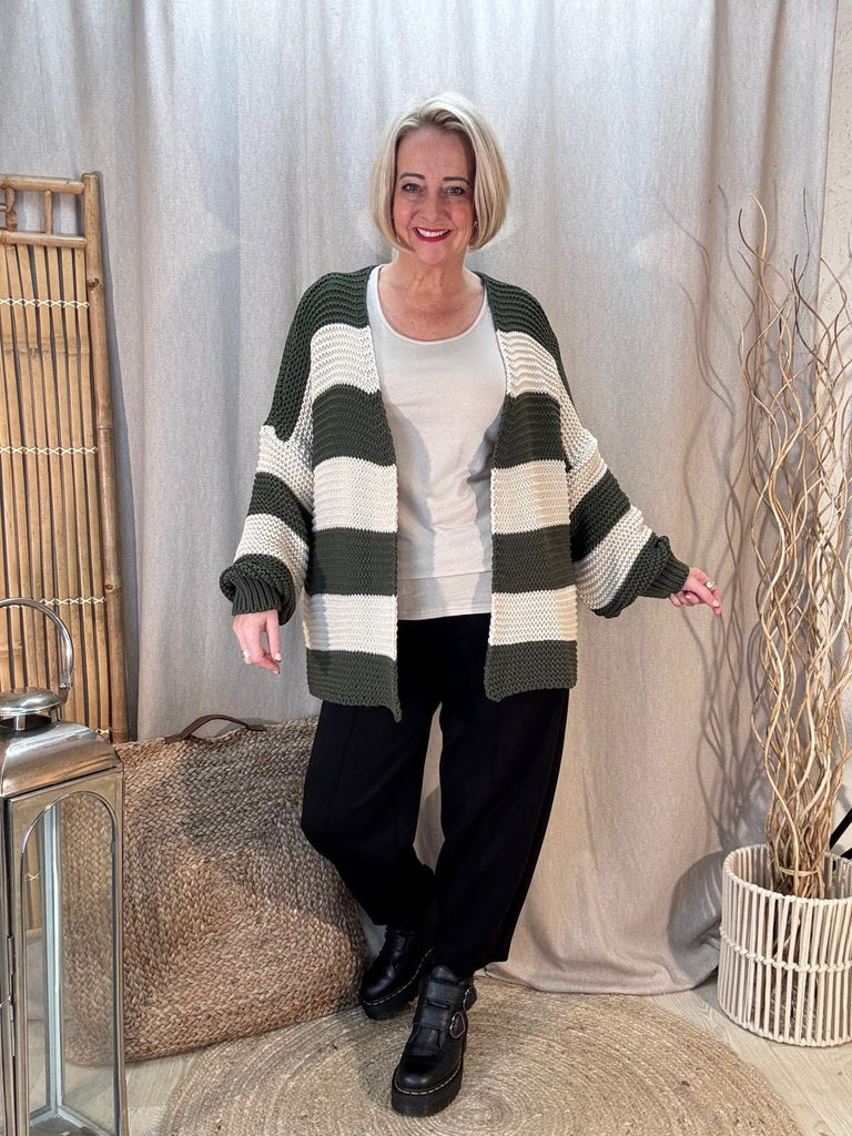 Liquorice Allsorts Edge To Edge Striped Cardigan Be You Lifestyle Boutique