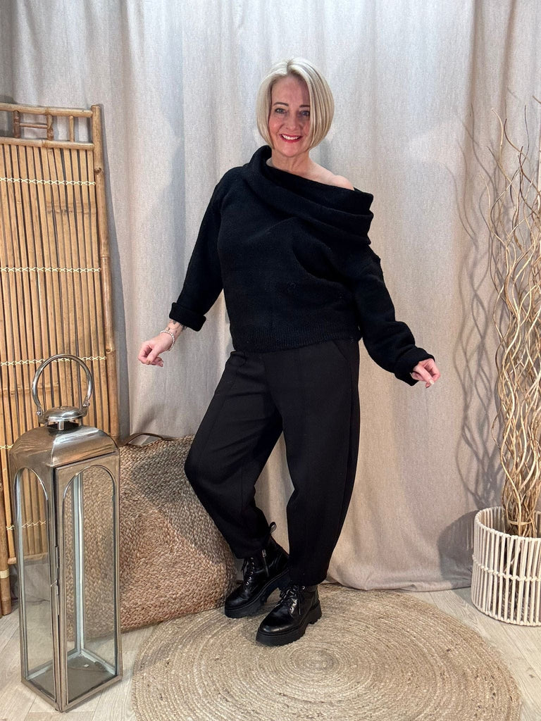 Luxe 3 In 1 Cowl or Bardot Off The Shoulder Knitted Jumper Be You Lifestyle Boutique