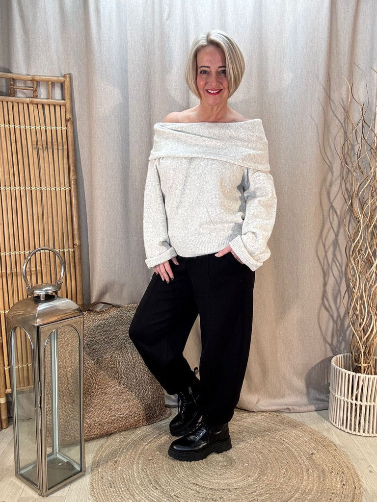 Luxe 3 In 1 Cowl or Bardot Off The Shoulder Knitted Jumper Be You Lifestyle Boutique