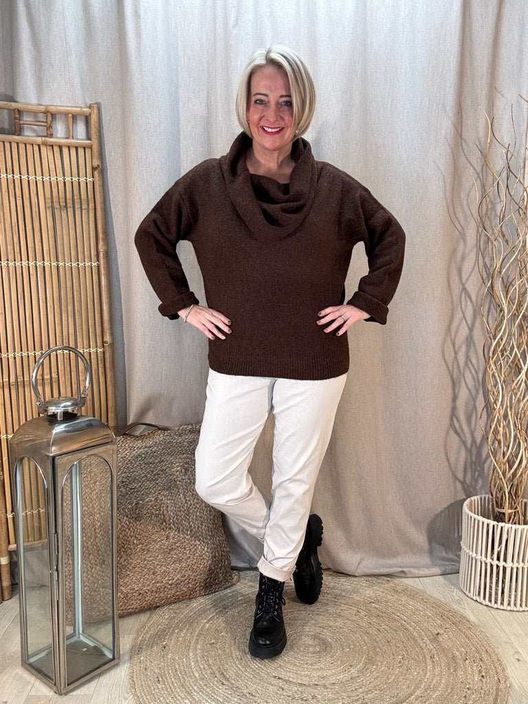 Luxe 3 In 1 Cowl or Bardot Off The Shoulder Knitted Jumper Be You Lifestyle Boutique