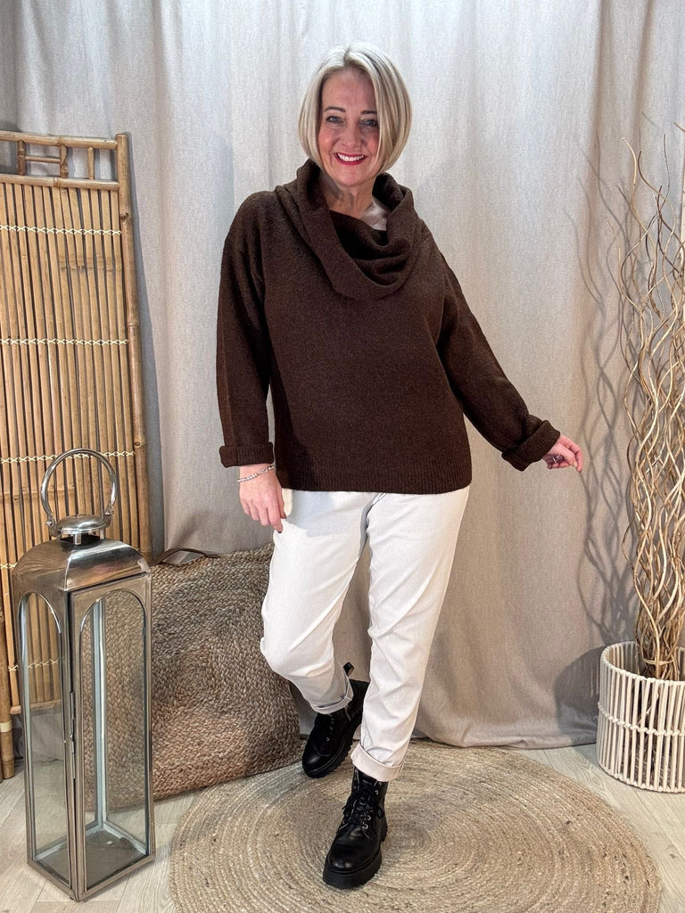 Luxe 3 In 1 Cowl or Bardot Off The Shoulder Knitted Jumper Be You Lifestyle Boutique