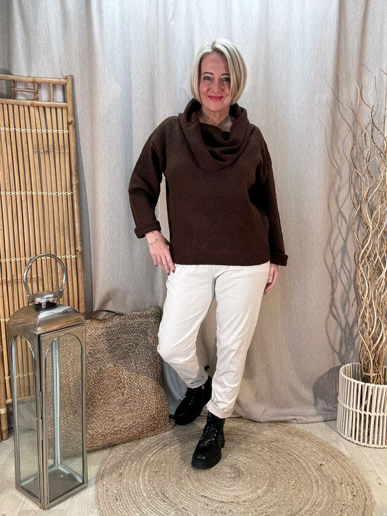 Luxe 3 In 1 Cowl or Bardot Off The Shoulder Knitted Jumper Be You Lifestyle Boutique