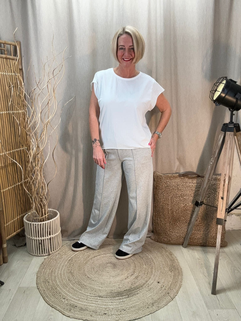 Luxe Wide Leg Seam Front Drawstring Joggers / Trousers Be You Lifestyle Boutique