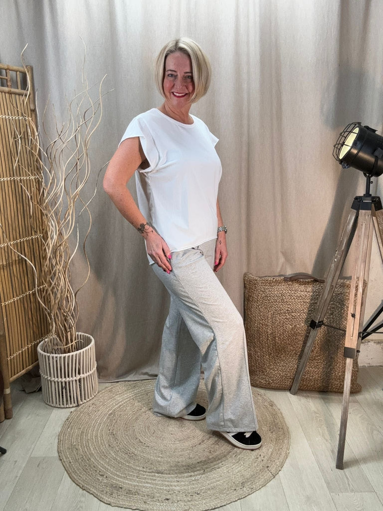 Luxe Wide Leg Seam Front Drawstring Joggers / Trousers Be You Lifestyle Boutique